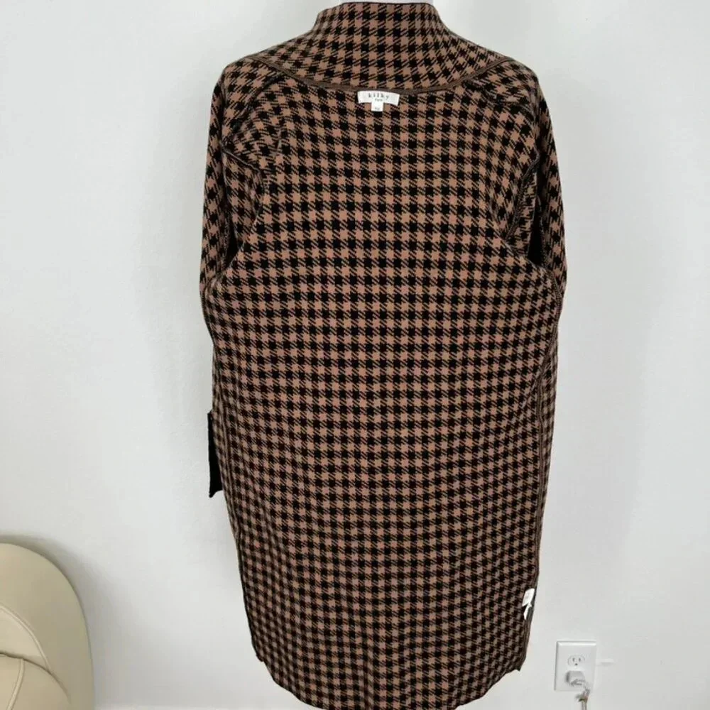 Kilky Paris Wool Blend Houndstooth Jacket Coat TU One Size Fits Most - Picture 3 of 7